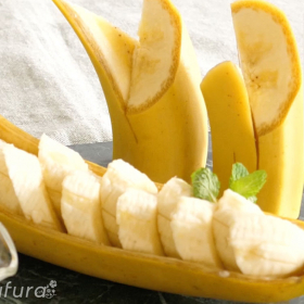 盛り付けも華やかに！「バナナの切り違い」バナナの飾り切り
