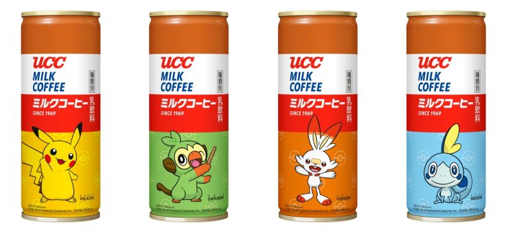 「UCC ミルクコーヒー」にポケモン缶が登場！ピカチュウなど計4種類のポケモンがゲットできる