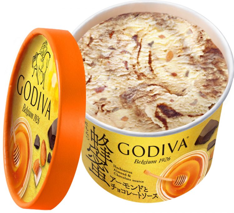 ゴディバのご褒美カップアイス「蜂蜜アーモンドとチョコレートソース」セブン-イレブンにて発売