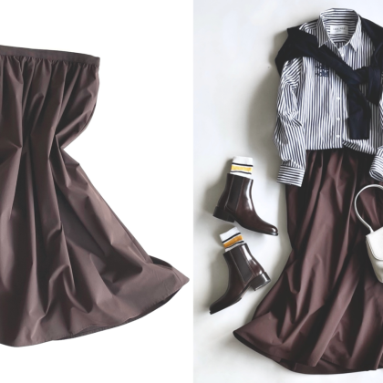 「ユニクロ」のボリュームスカート（3,990円）は1年中使える着映え力がすごい！【4ケタアイテムで叶えるオシャレvol.75】