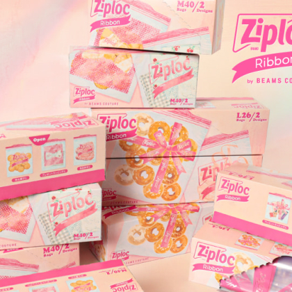 BEAMSとコラボ！ピンク×リボンのスペシャルなZiploc（R）、1月24日より先行発売