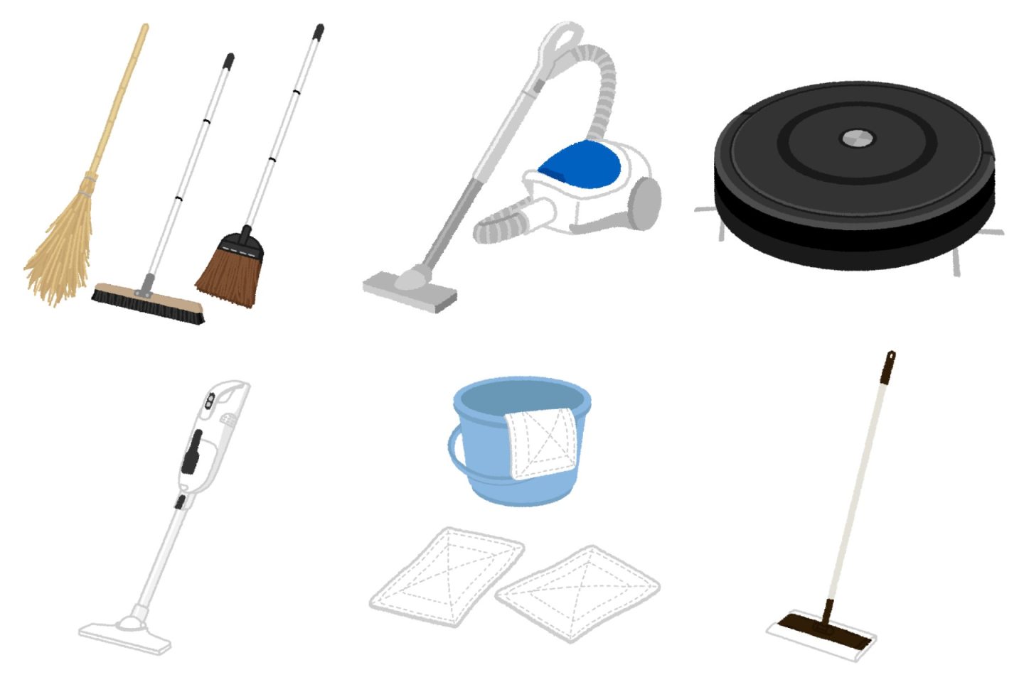 7割が掃除機派、ほうきや雑巾も根強い人気！ 500人に聞いた「床掃除に使っている道具ランキング」