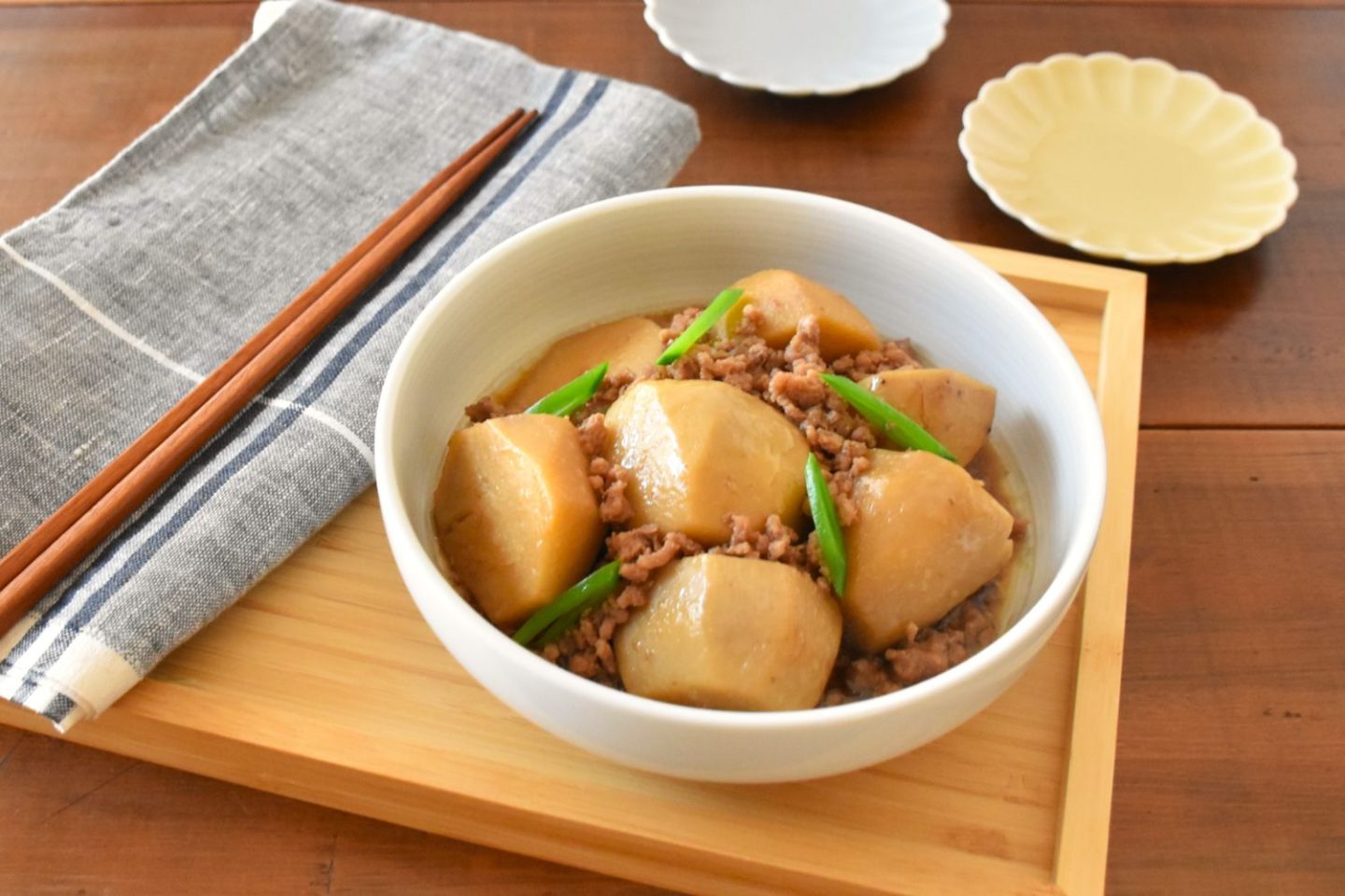 里芋は下茹で不要、作り置きにも！【里芋のそぼろ煮】楠さんちのホットクックレシピ Vol.83