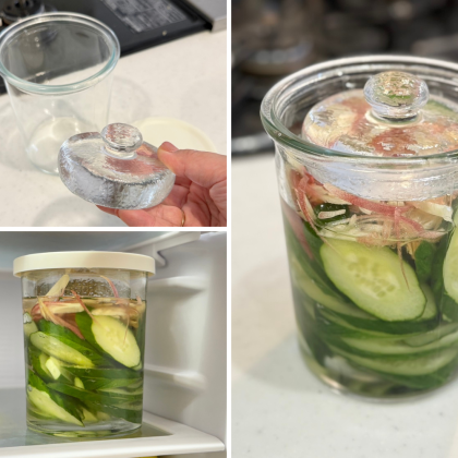 3COINSの「漬物容器」（880円）がフタつきにリニューアル！酢の物づくりに大重宝しています【本日のお気に入り】