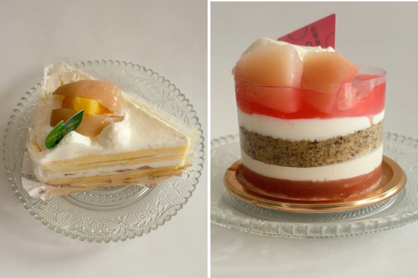 【シャトレーゼ最新】今しか味わえない「桃のプレミアムケーキ」2種を実食！白桃×紅茶、白桃×パインの贅沢な組み合わせが最高！