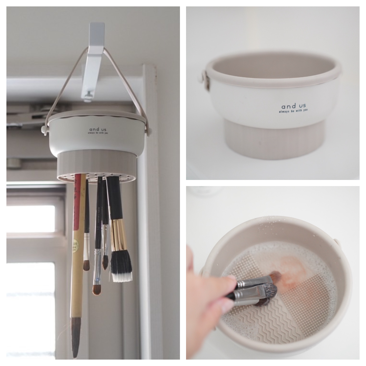 3COINSの「メイクブラシクリーナー」がラク!子どもの習字筆を乾かすのにも便利です【本日のお気に入り】