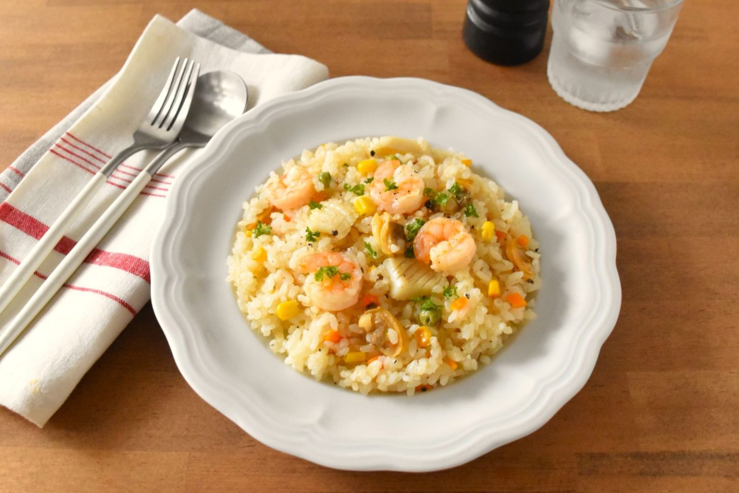 冷凍のままのシーフードミックスでOK!【エビピラフ】楠さんちのホットクックレシピ Vol.92