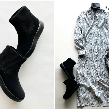 ブーツも「手を使わず履ける」！「セダークレスト」のストレッチブーツ（6,490円）は“はっ水加工”も嬉しい【4ケタアイテムで叶えるオシャレvol.125】