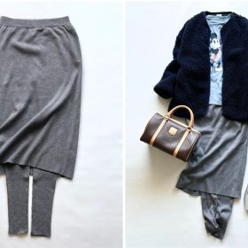 「for／c（フォーシー）」のレギンス付きニットスカート（5,940円）が今っぽい＆あったか【4ケタアイテムで叶えるオシャレvol.126】